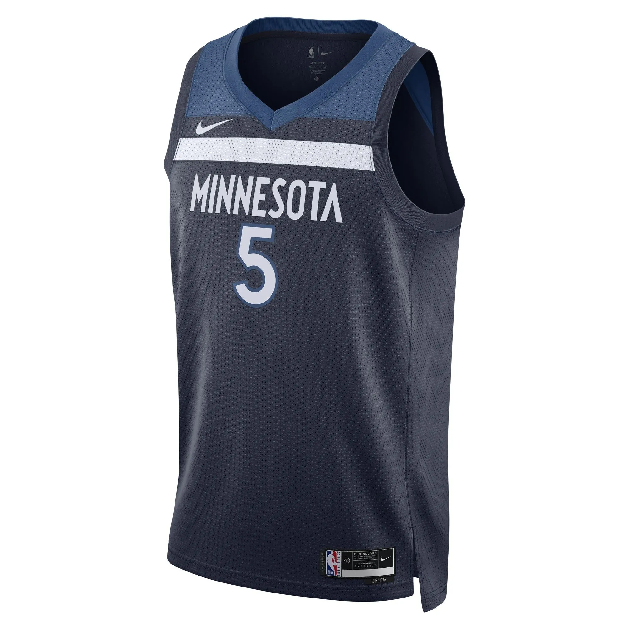 Anthony Edwards Minnesota Timberwolves Icon Edition Men's Nike Dri-FIT NBA Swingman Jersey Taped Shoulder Seams Comfort Technology