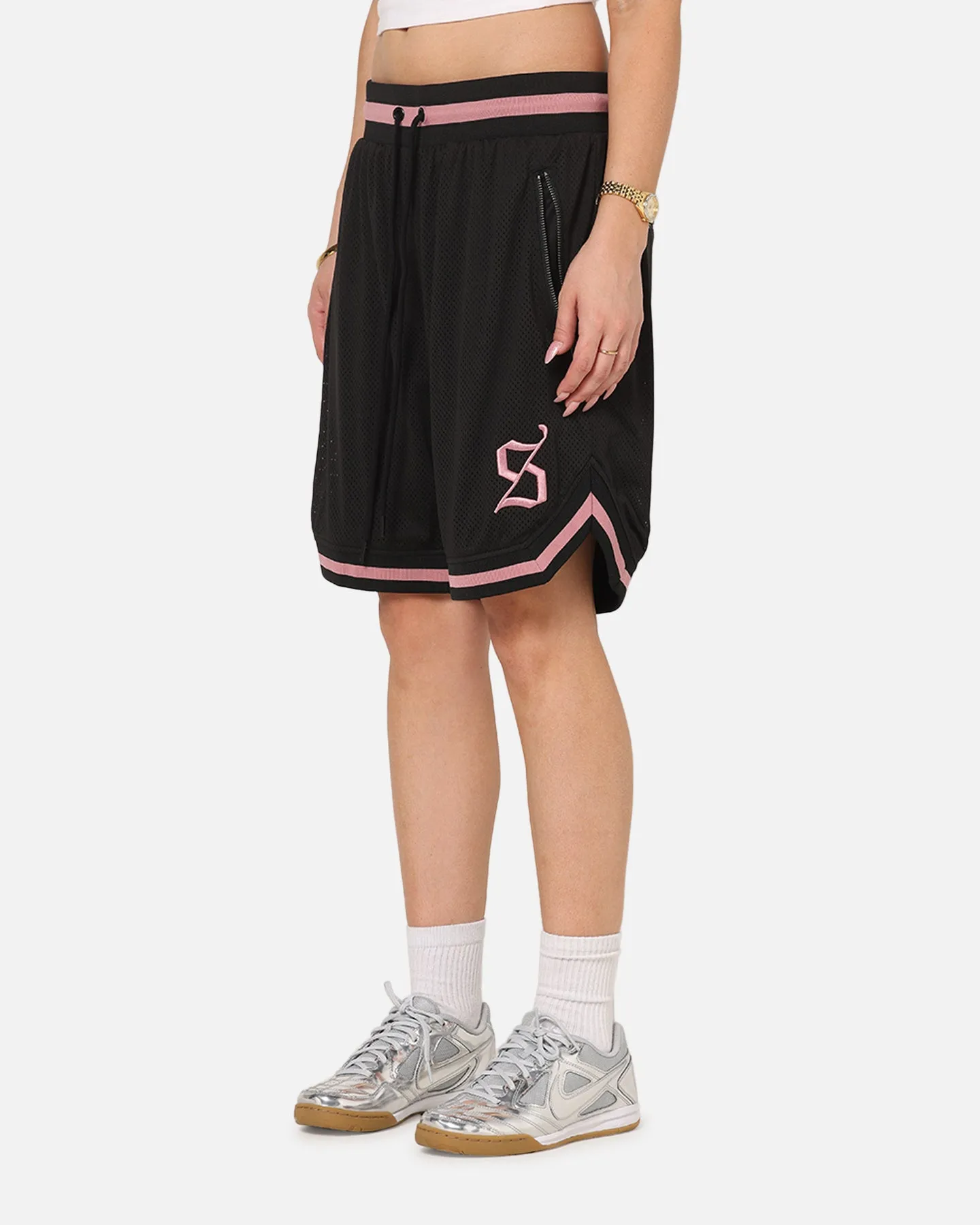 Saint Morta Envogue Allstar Basketball Shorts Black/Pink Easy Layer Fit Bonded Seam Technology
