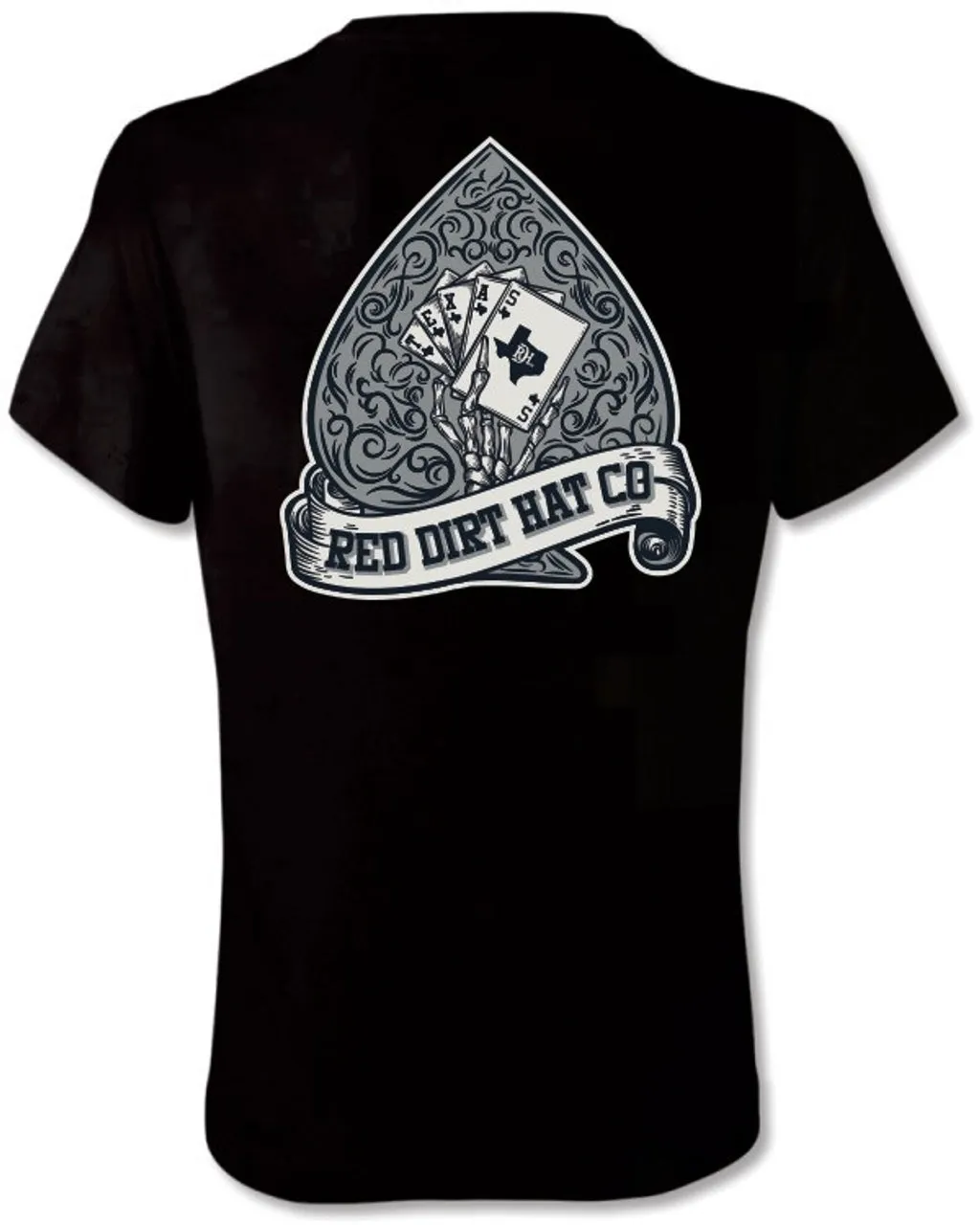 Comfortable Red Dirt Hat Co. "Hold 'Em" Graphic T-Shirt in Black
