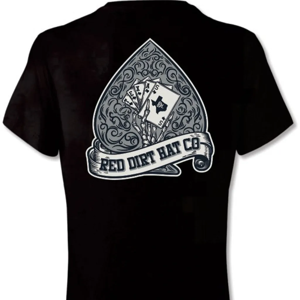 Comfortable texture Long Sleeve Red Dirt Hat Co. "Hold 'Em" Graphic T-Shirt in Black