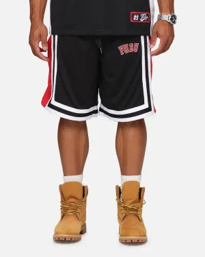 Wear Resistant Fabric Fubu College Mesh Shorts Black/Red/White
