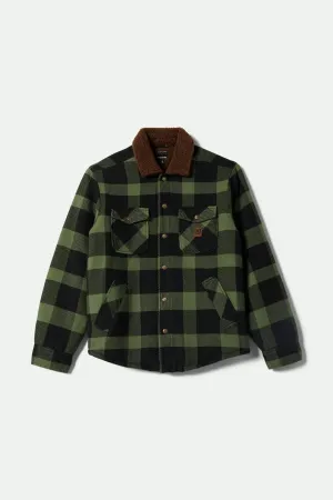 Sunday Walk Style Durham Sherpa Lined Jacket - Black/Wild Green Flannel
