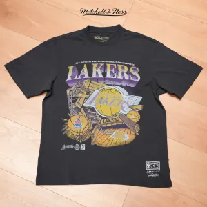 Anti Slip Inner Grip Mitchell & Ness Los Angeles Lakers Bevel Burst T-Shirt