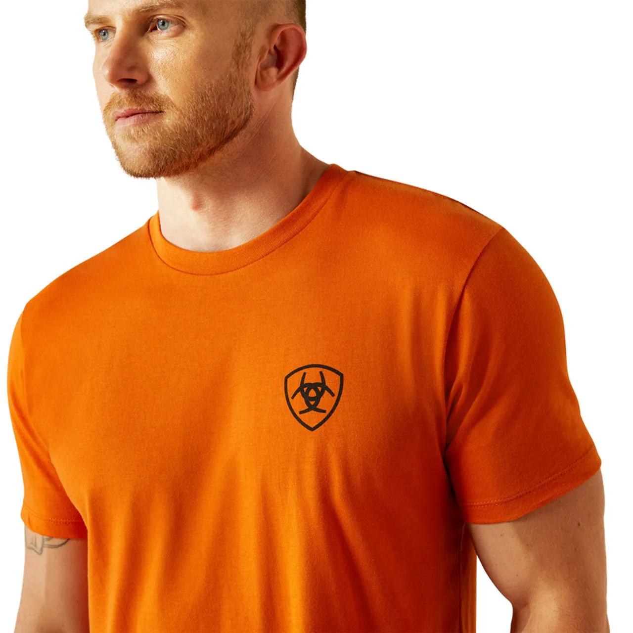 Ariat Men's Barb Shield T-Shirt in Rust Casual Style Wear