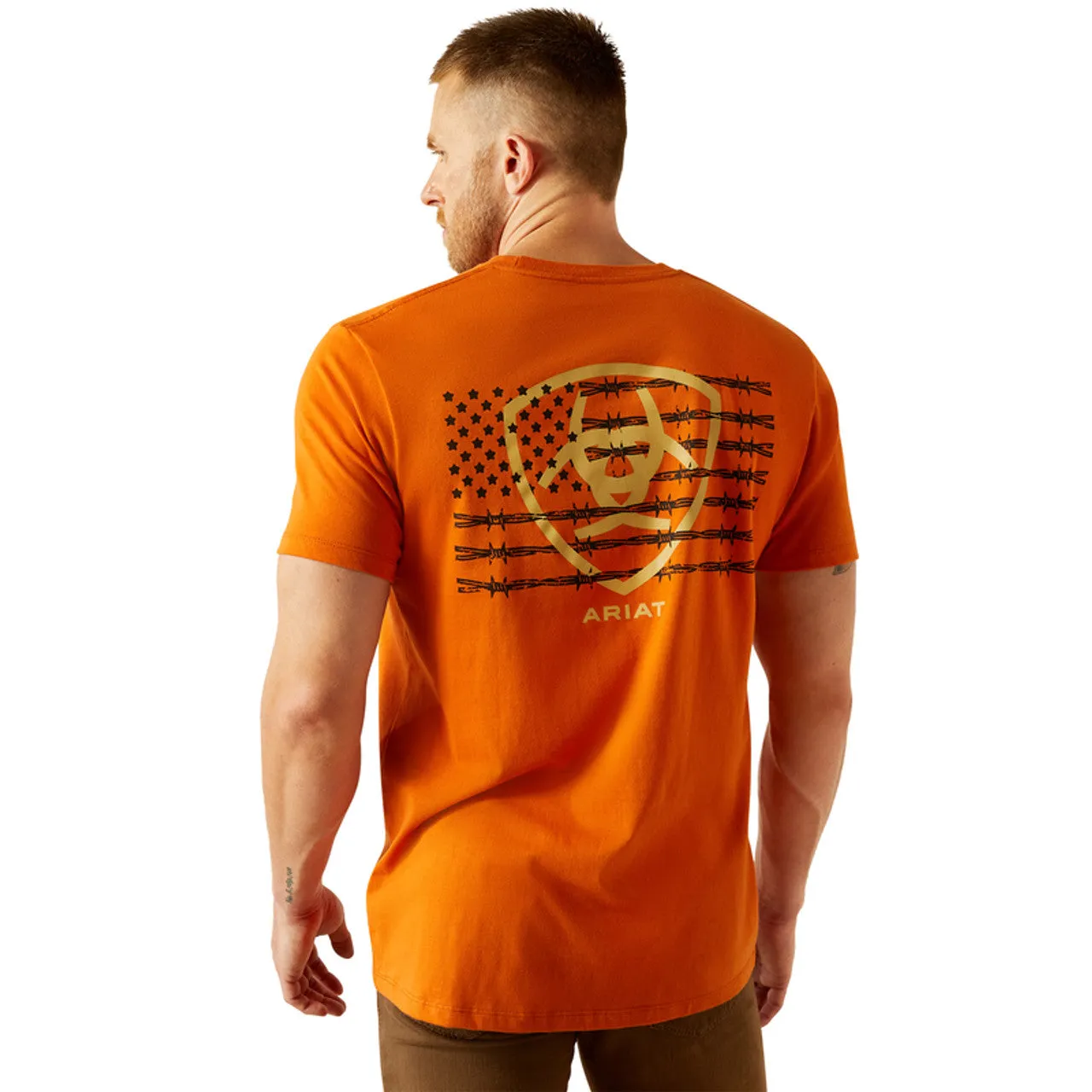 Everyday Look Ariat Men's Barb Shield T-Shirt in Rust