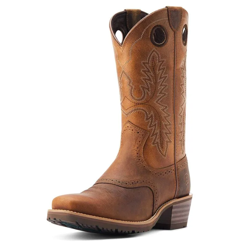 Ariat Men's Hybrid Roughstock Square Toe Square Boot Elastic Cuff