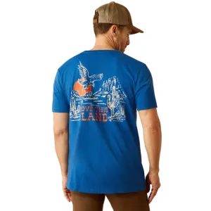 Ariat Men's Mo Ab Eagle Graphic T-Shirt in Royal Blue Classic Comfort Style Effortless Daywear