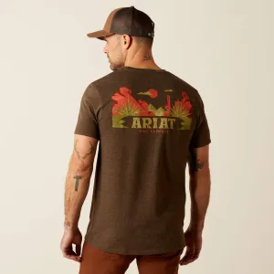 Ariat Men's Modern Mesa Graphic T-Shirt in Brown Heather Cozy Wear Fit