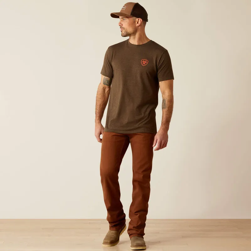 Ariat Men's Modern Mesa Graphic T-Shirt in Brown Heather Classic Smart