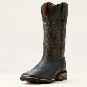 Handmade Craft Shock Absorbing Urban Commute Ariat Men's Ricochet Cowboy Boot in Black Carbon