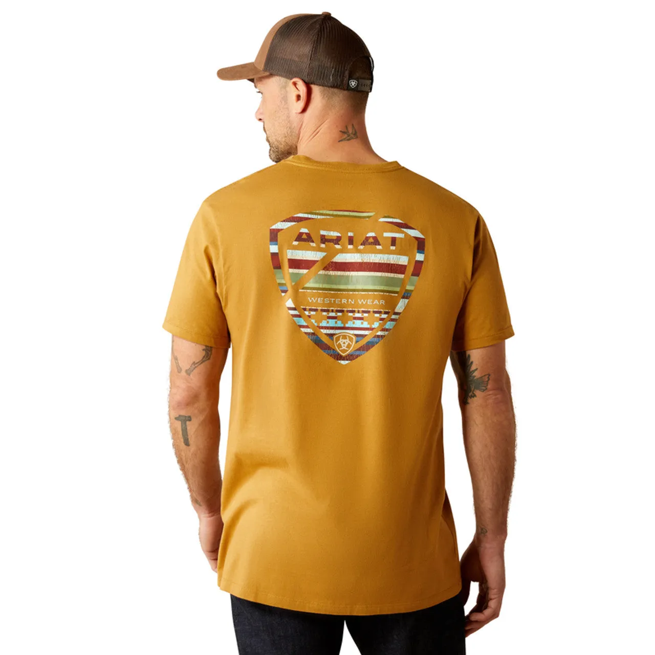 Ariat Men's Serape Seal Graphic T-Shirt in Harvest Gold Edgy