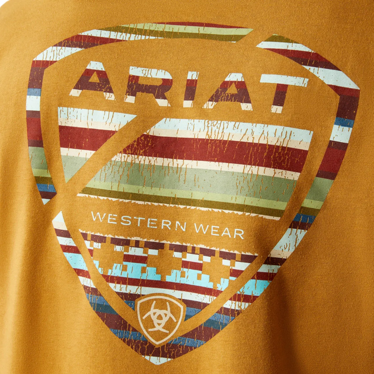 Sporty Vibe Ariat Men's Serape Seal Graphic T-Shirt in Harvest Gold