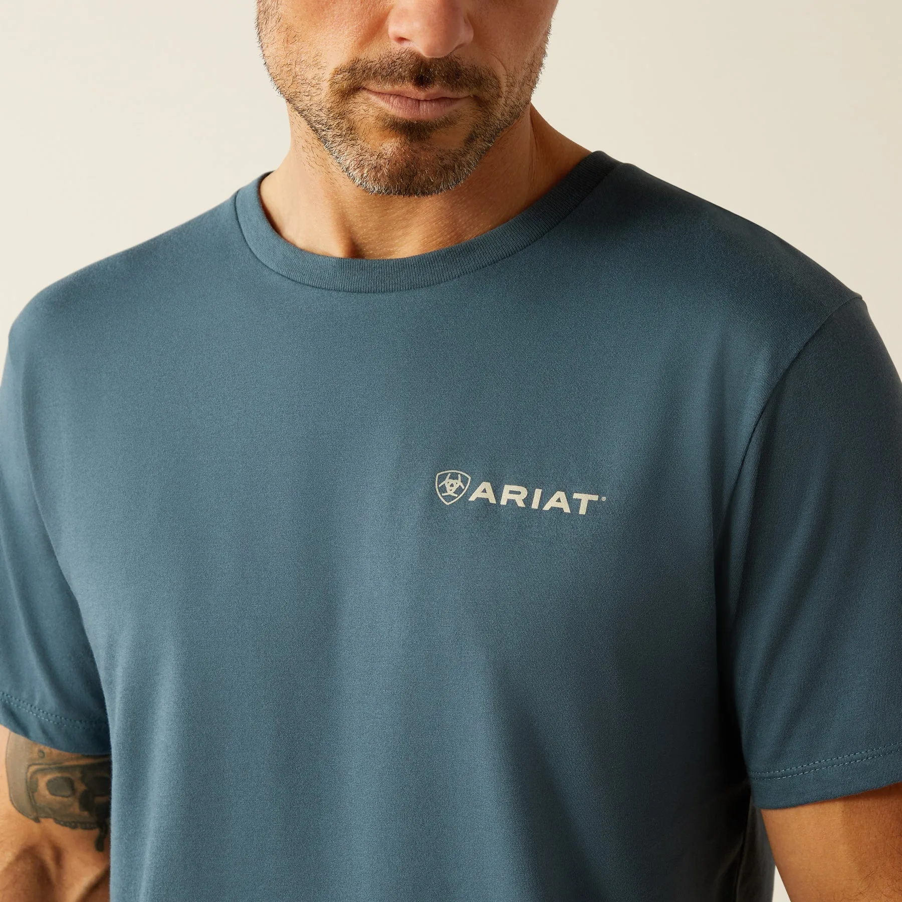 Ariat Men's Southwest Hexa Deca T-Shirt in Lagoon Green Tight fit sexiness AllWeatherComfort