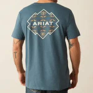 Versatile Piece EcoFriendlyDyes Ariat Men's Southwest Hexa Deca T-Shirt in Lagoon Green