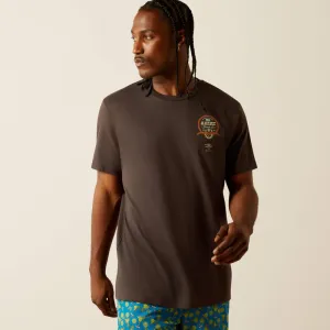 Ariat Men's Sponsors Logo T-Shirt in Vintage Black Everyday Trend
