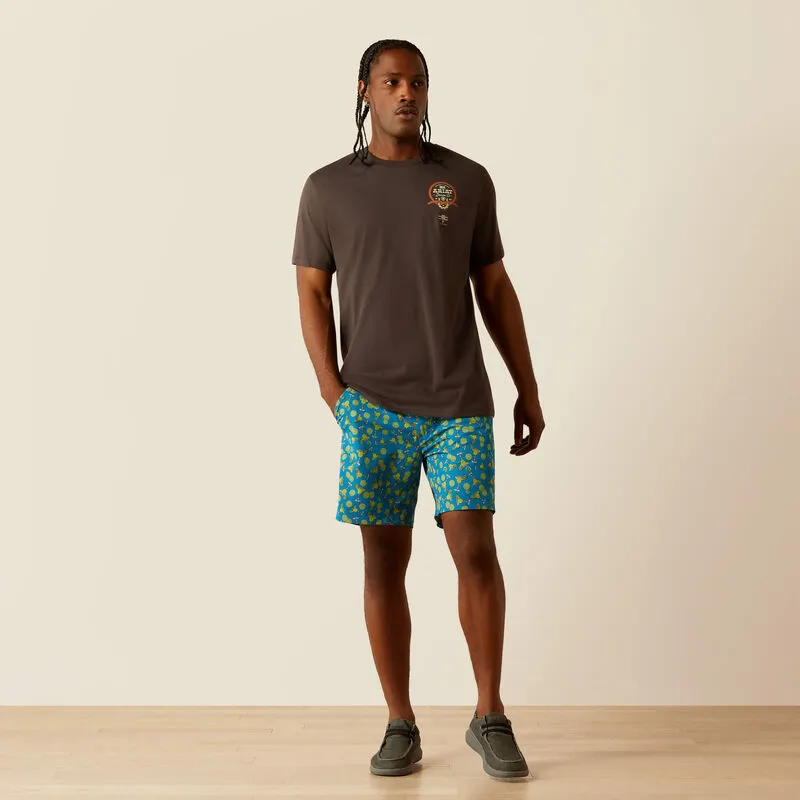 Premium Comfort Ariat Men's Sponsors Logo T-Shirt in Vintage Black