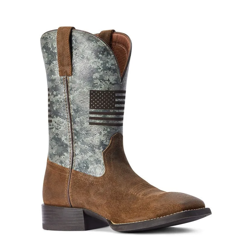 Ariat Men's Sport Flying Proud Western Boot Hyperlock Heel Support