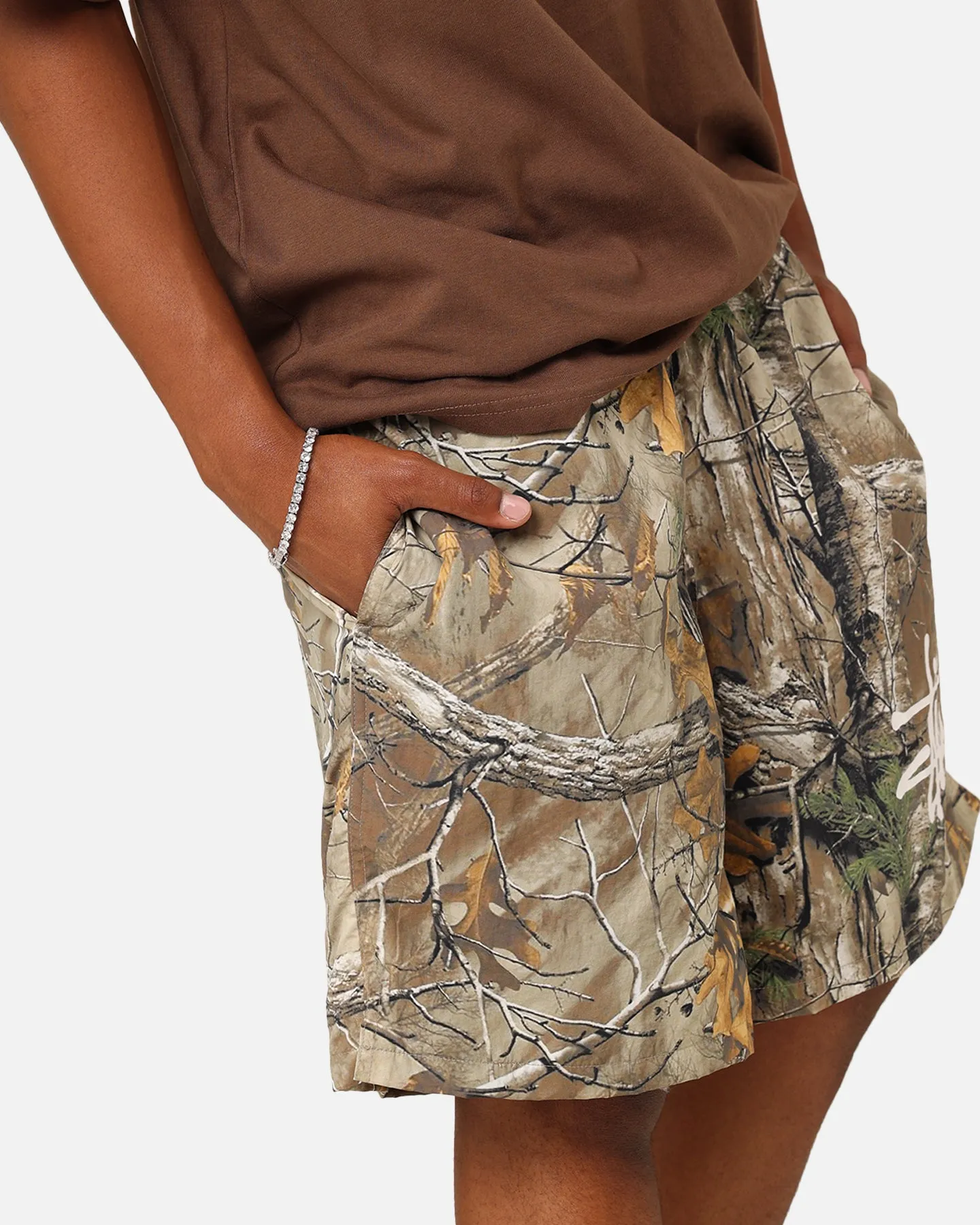 Sporty Fit Flatlock Seams St??ssy Real Tree Nylon Shorts Real Tree Camo