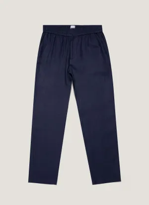 Men's Linen Drawstring Trouser in Light Navy ComfortWaistband Utility Ready