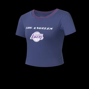Studio Wear NBA WORDMARK FRONT PRINT CROP TOP SLIM FIT - Lakers