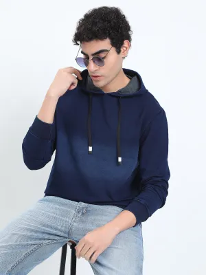 Comfort Wear Men's Navy Blue Long Sleeve Hoodie