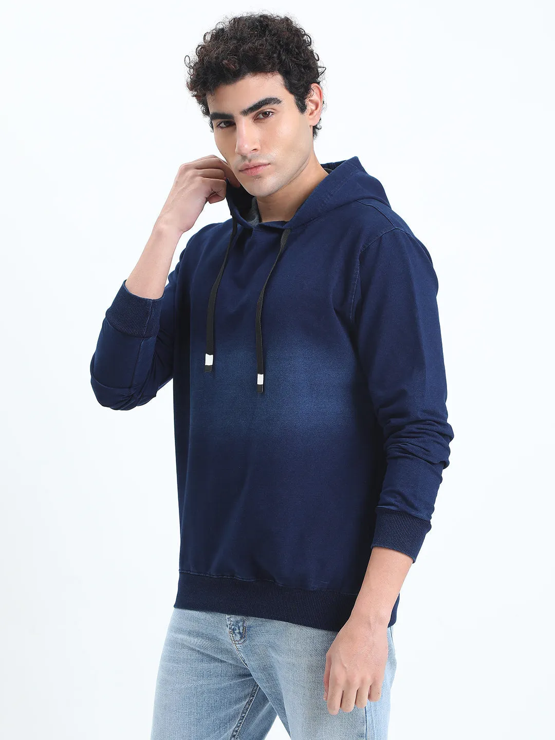 Men's Navy Blue Long Sleeve Hoodie Go-To Layer