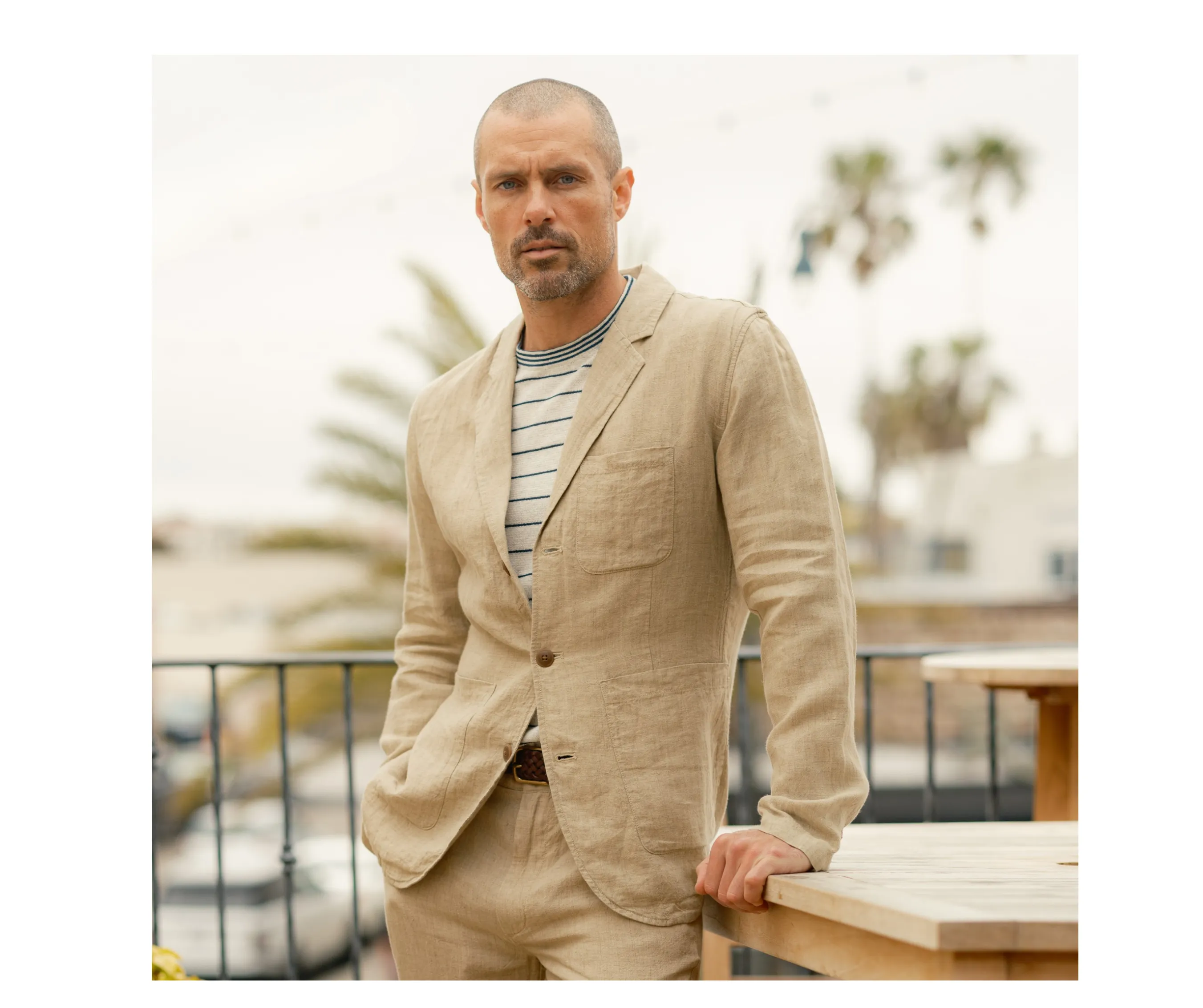 Aventura Washed Linen Blazer - Safari Bomber Cut