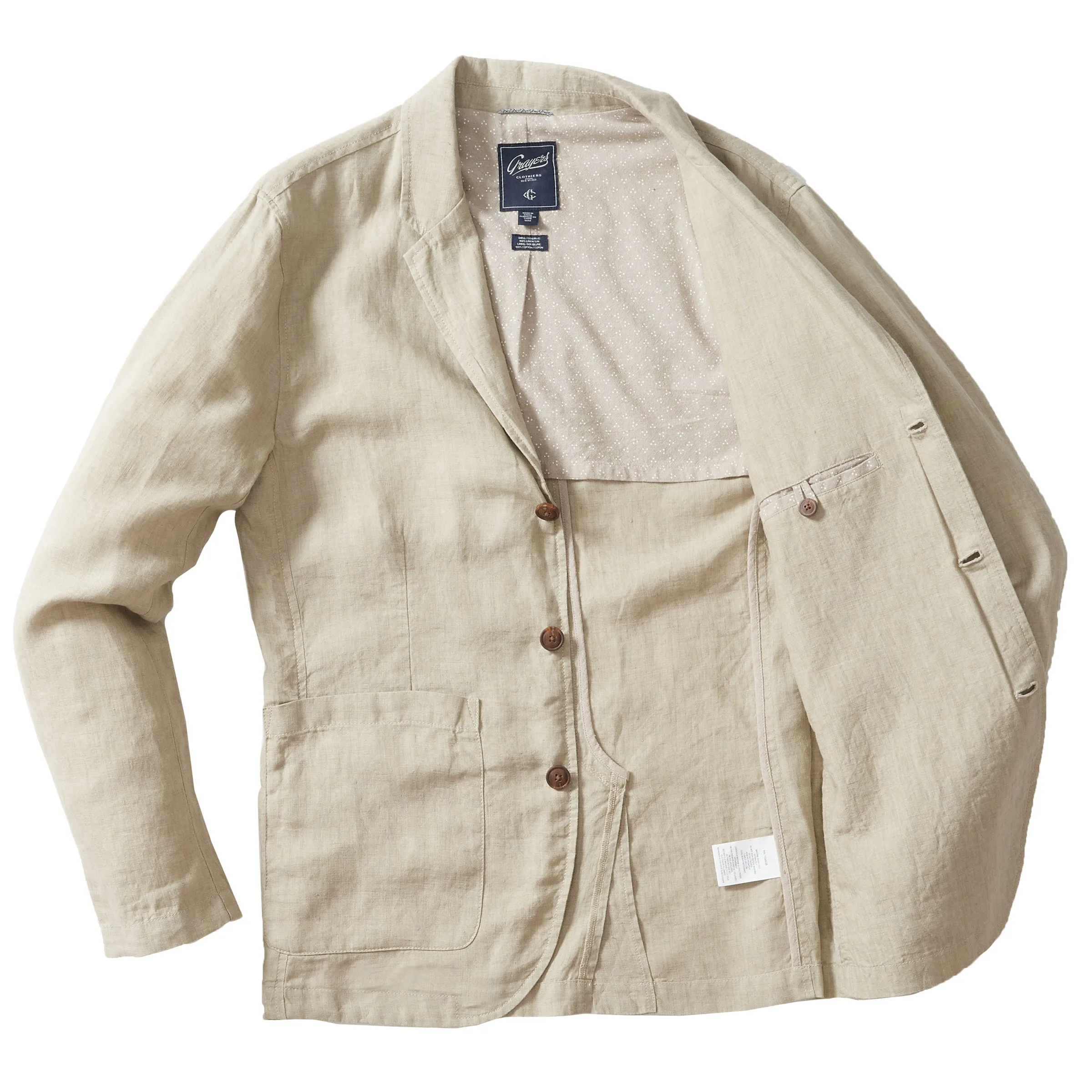 Comfy Essentials Aventura Washed Linen Blazer - Safari