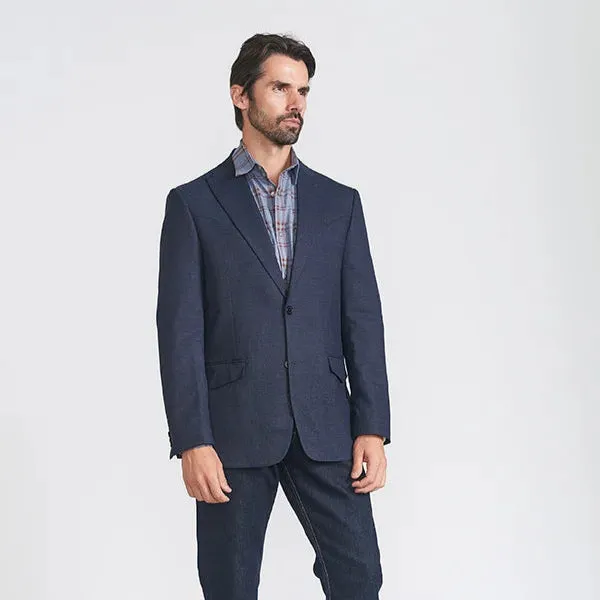 Flynt Western Men's Stockyard Sport Jacket in Navy Blue Cold Climate Ultra Light Packable