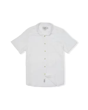 Hydrophobic coating Breathable Essentials Bamboo Dobby Short Sleeve Shirt - White