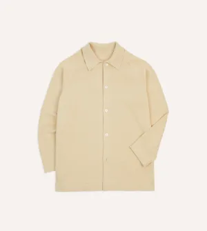Texture Focus Sand Cotton Button-Through Knit