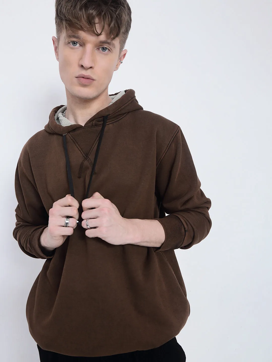Street Comfort Men's Brown Hoodie
