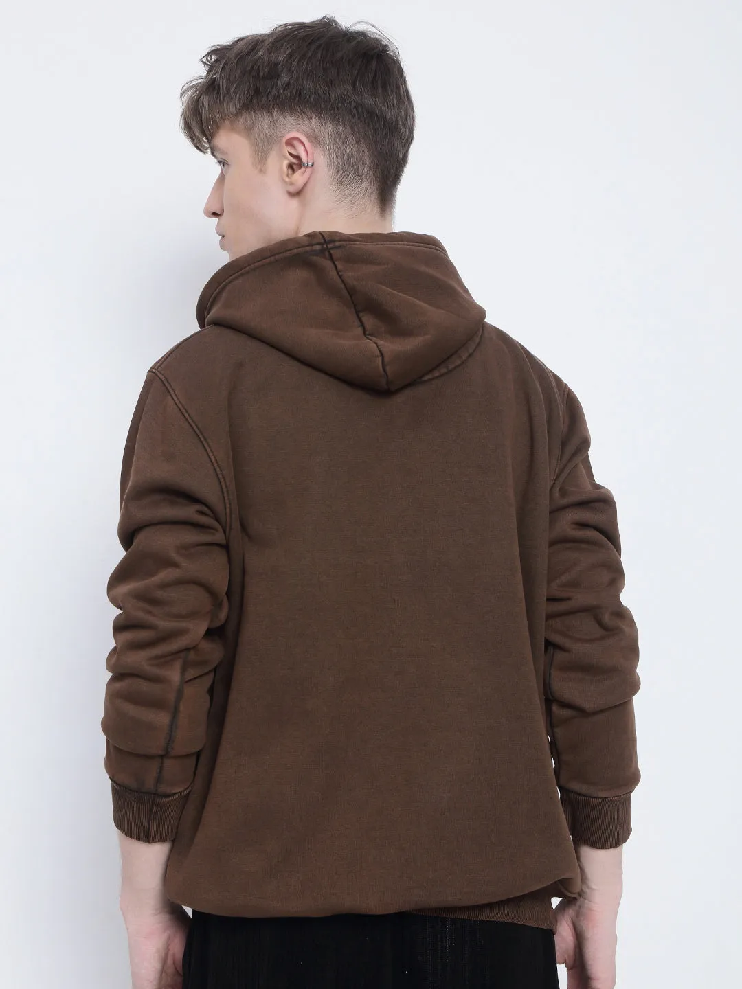 Men's Brown Hoodie Home Comfort Durable Fabric