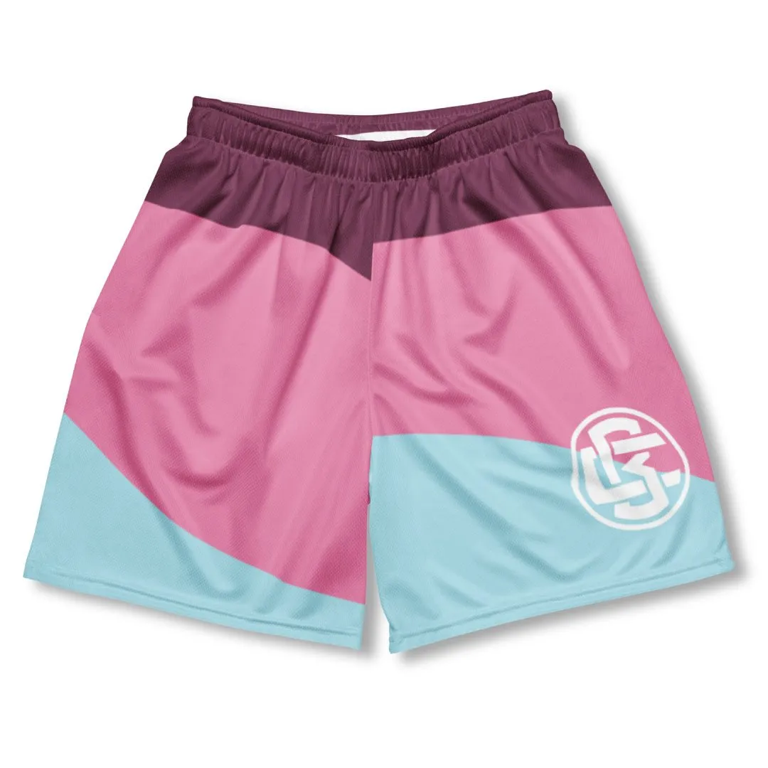 Low Profile Closure System Easy Layer Basketball Miami Print Mesh Shorts