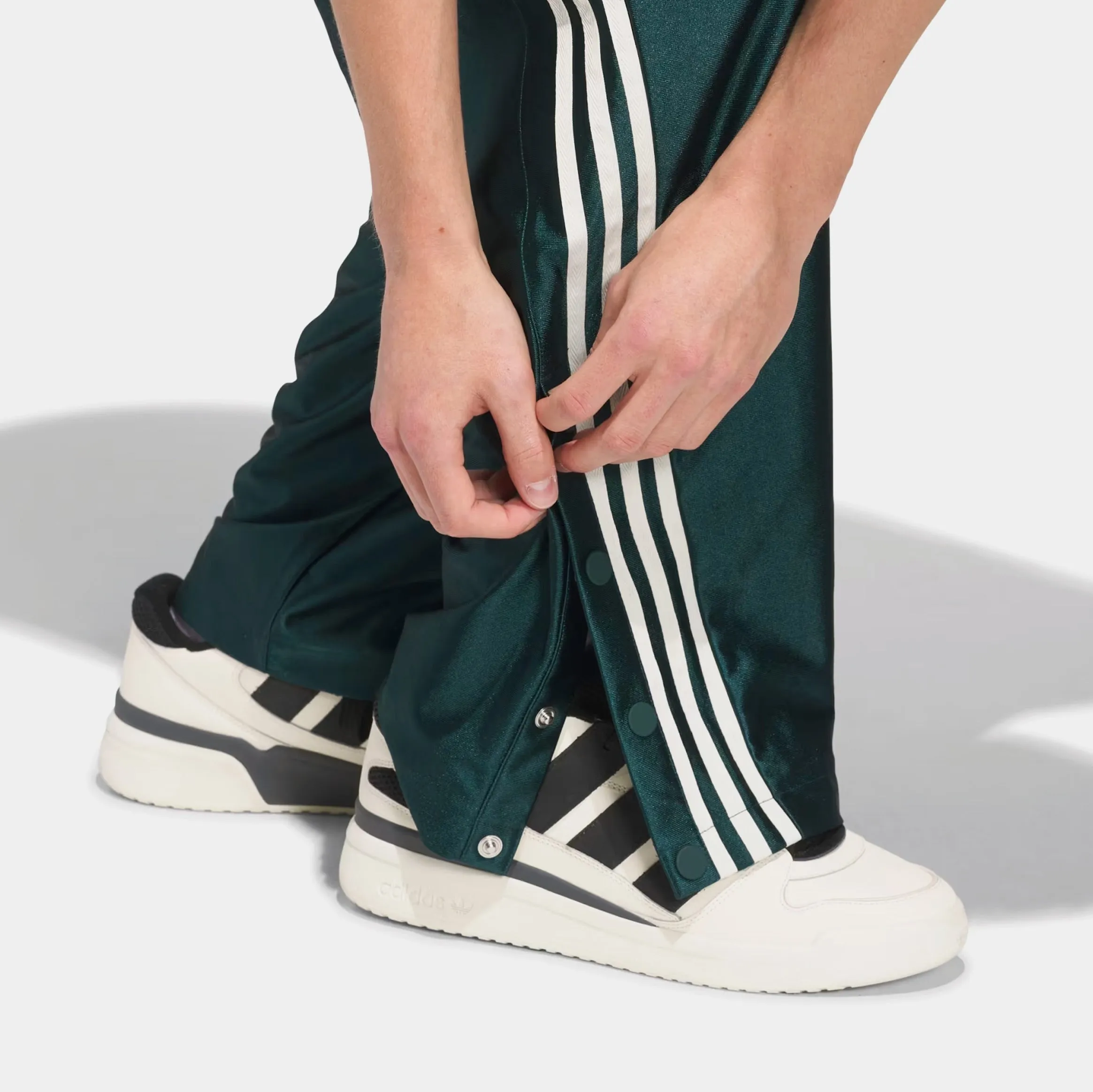 Comfortable Fashion Breathable mesh Basketball Tear Away Track Mens Pants (Green/Beige)