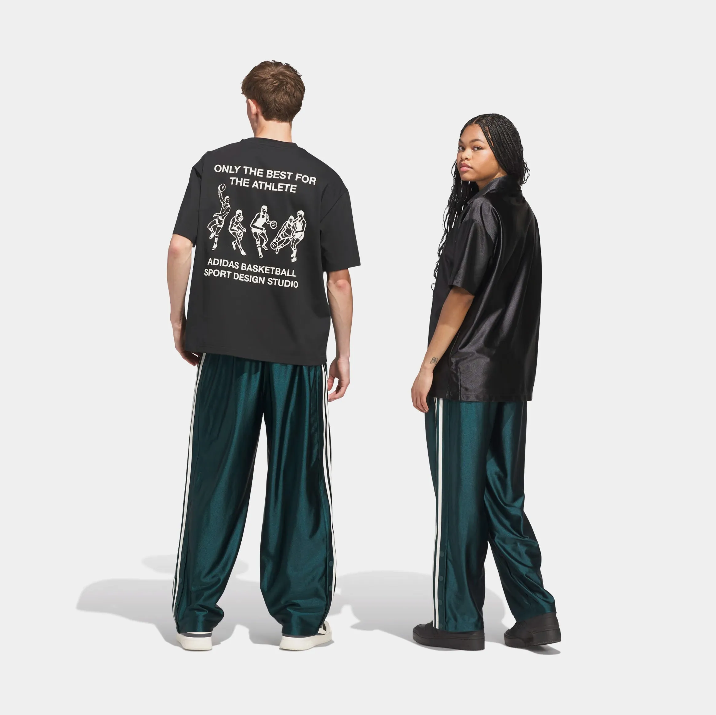 Basketball Tear Away Track Mens Pants (Green/Beige) No Ride WrinkleFreeFabric