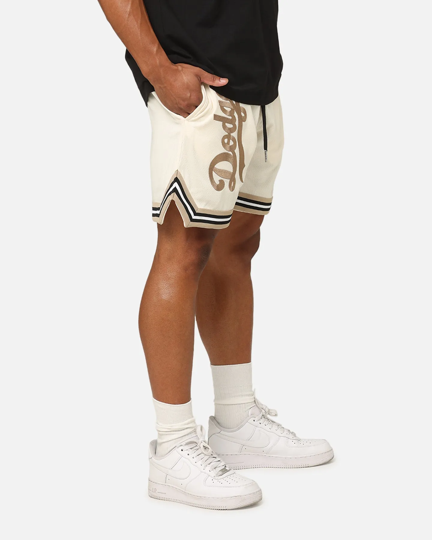 New Era Los Angeles Dodgers Mesh Shorts Light Beige Gym Wear