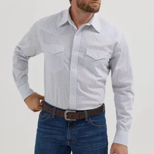 Wrangler Men's L/S 20X Competition Western Snap Shirt in Feather White (Available in Tall Sizes) Lace trim Lightweight Feel