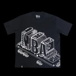 Active Stretch Rugged Wear NBA Philippines Building Tee - Black