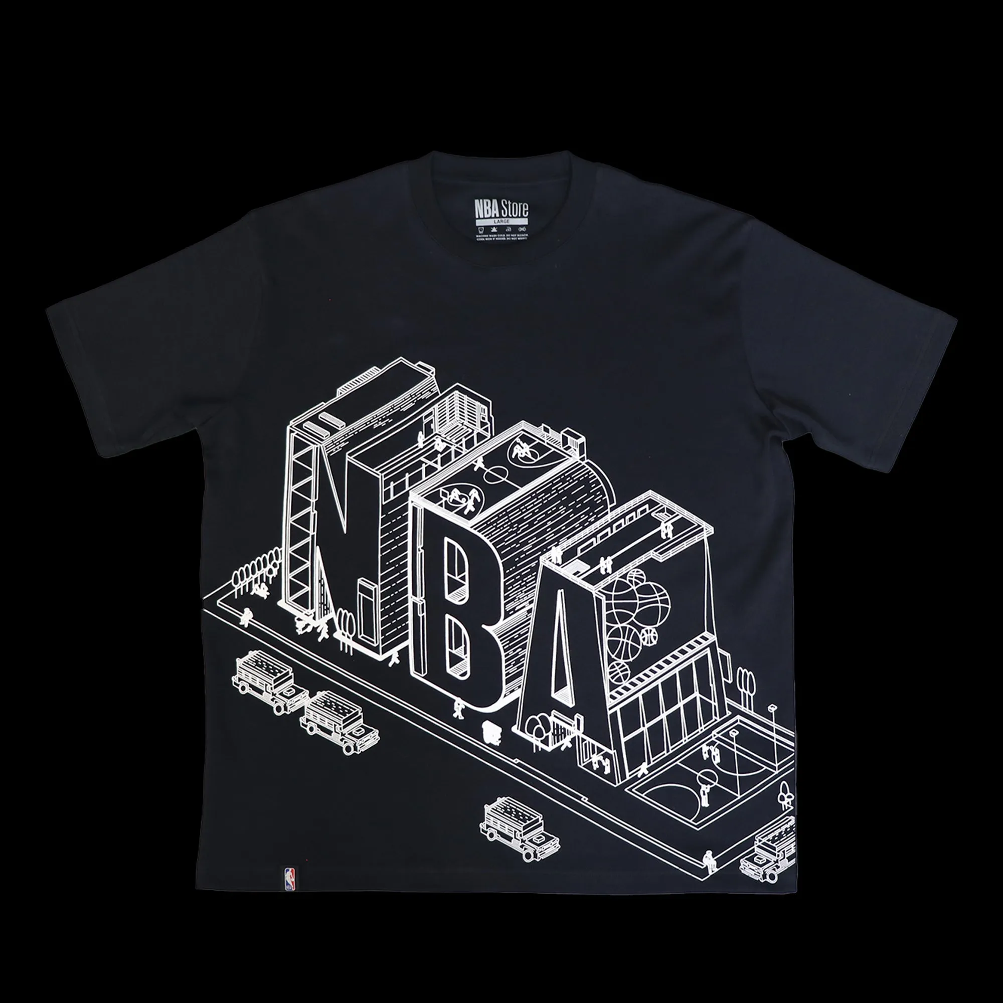 NBA Philippines Building Tee - Black Team Vibe Moisture Transfer
