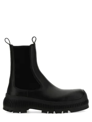 Black Calf Leather Chelsea Boots Prestige Edge Detail Cut
