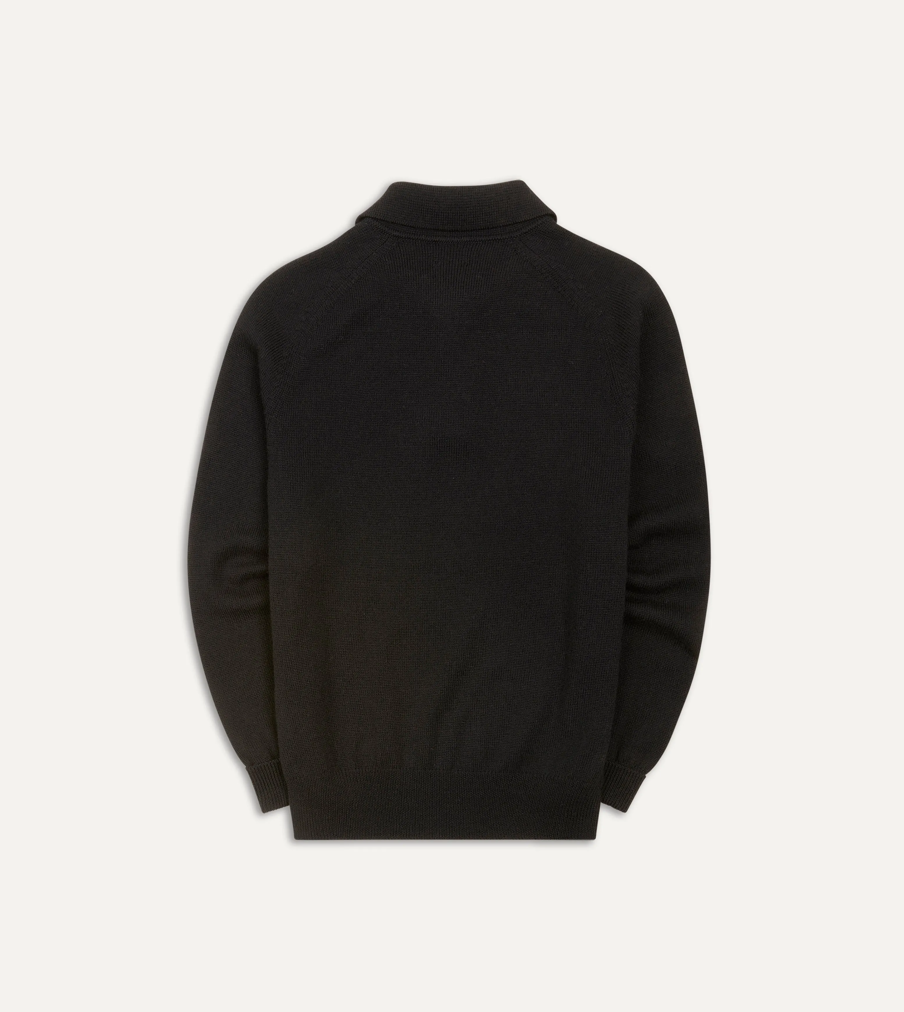 Black Merino Wool Knitted Polo MoistureWicking Yarn Fall Vibes