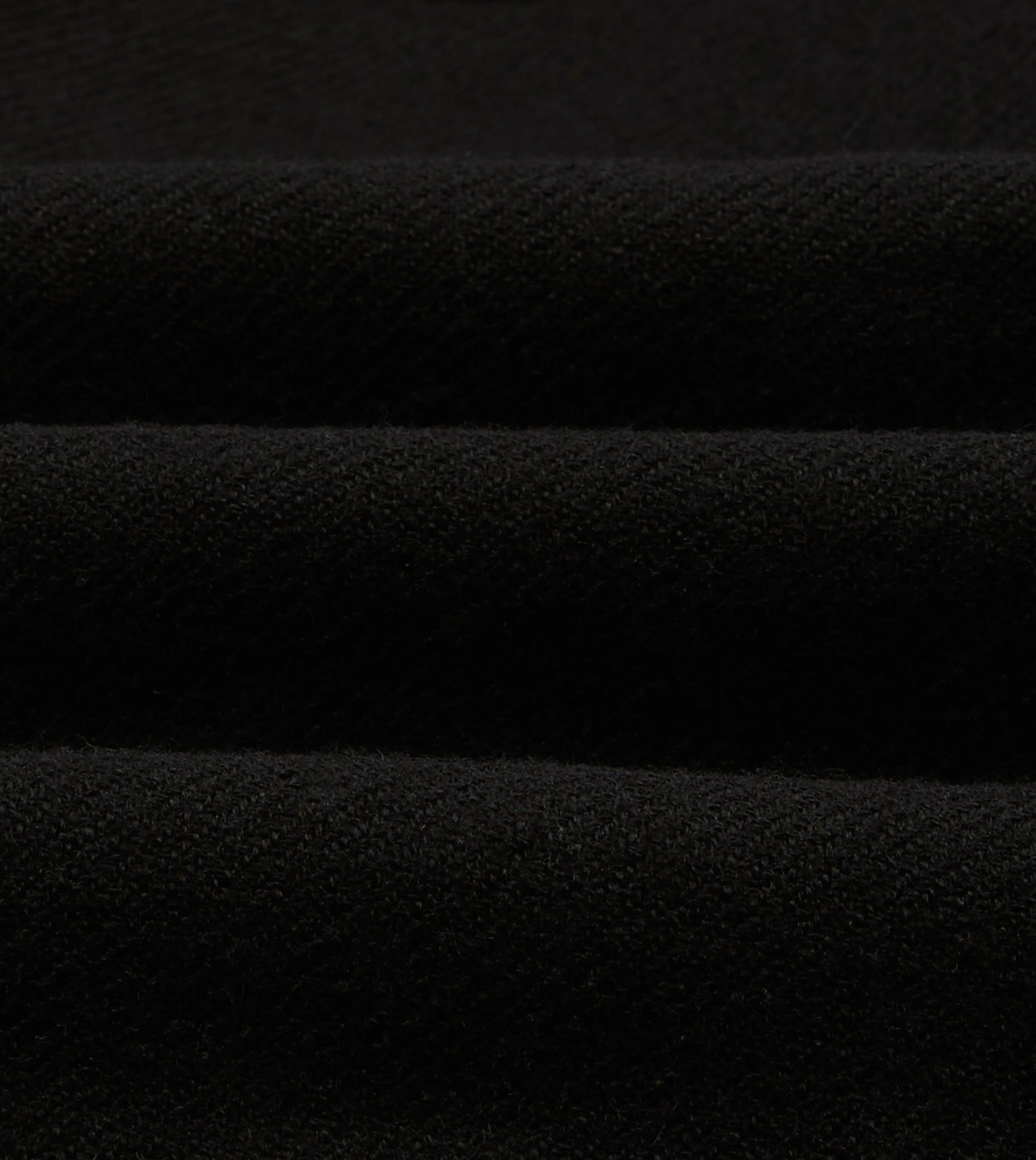 Black Wool Donkey Jacket Auxiliary Attachment Points Flexible Side Gussets