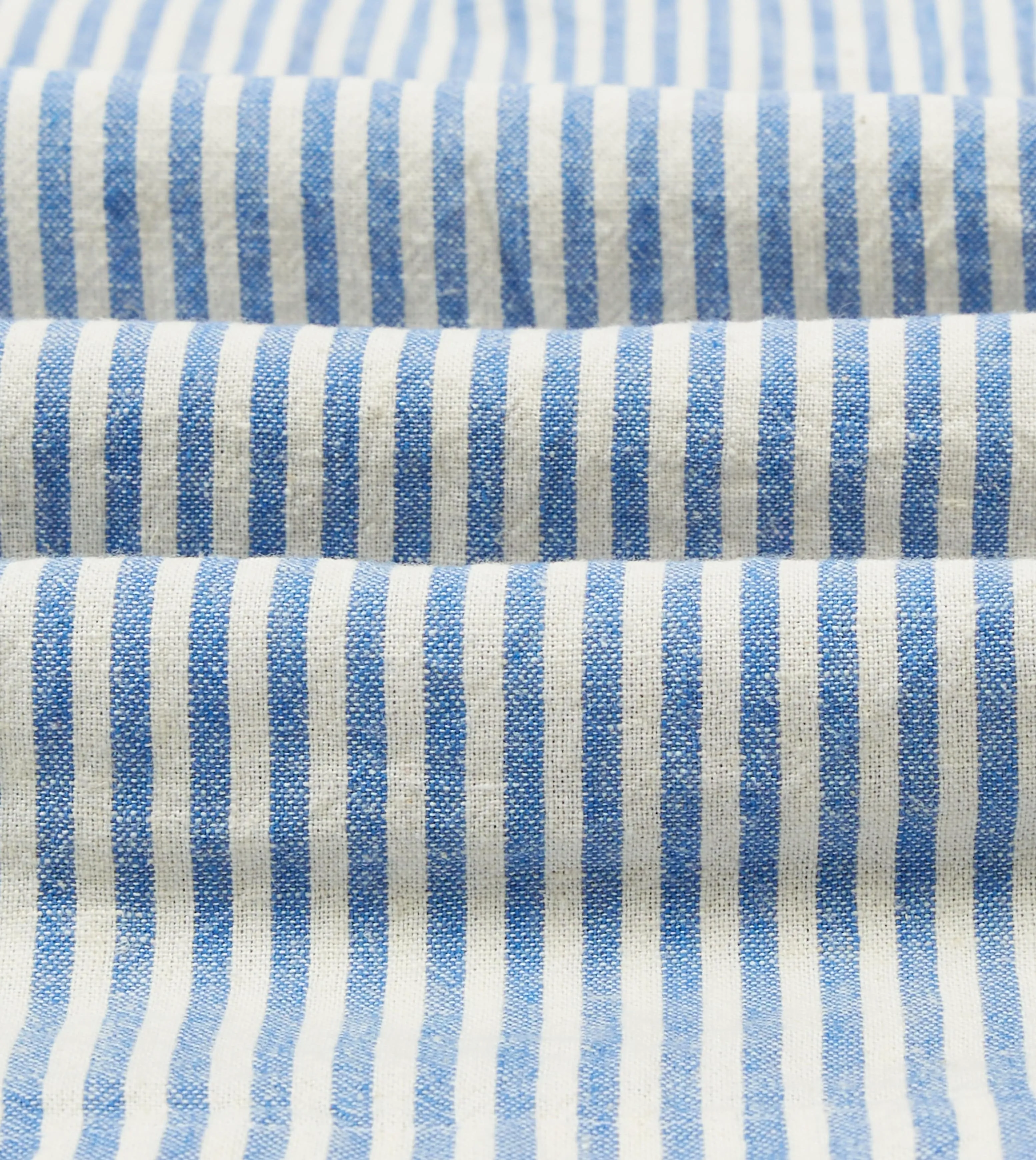 Breathable mesh panel Blue and Ecru Stripe Tie Front Lightweight Overshirt