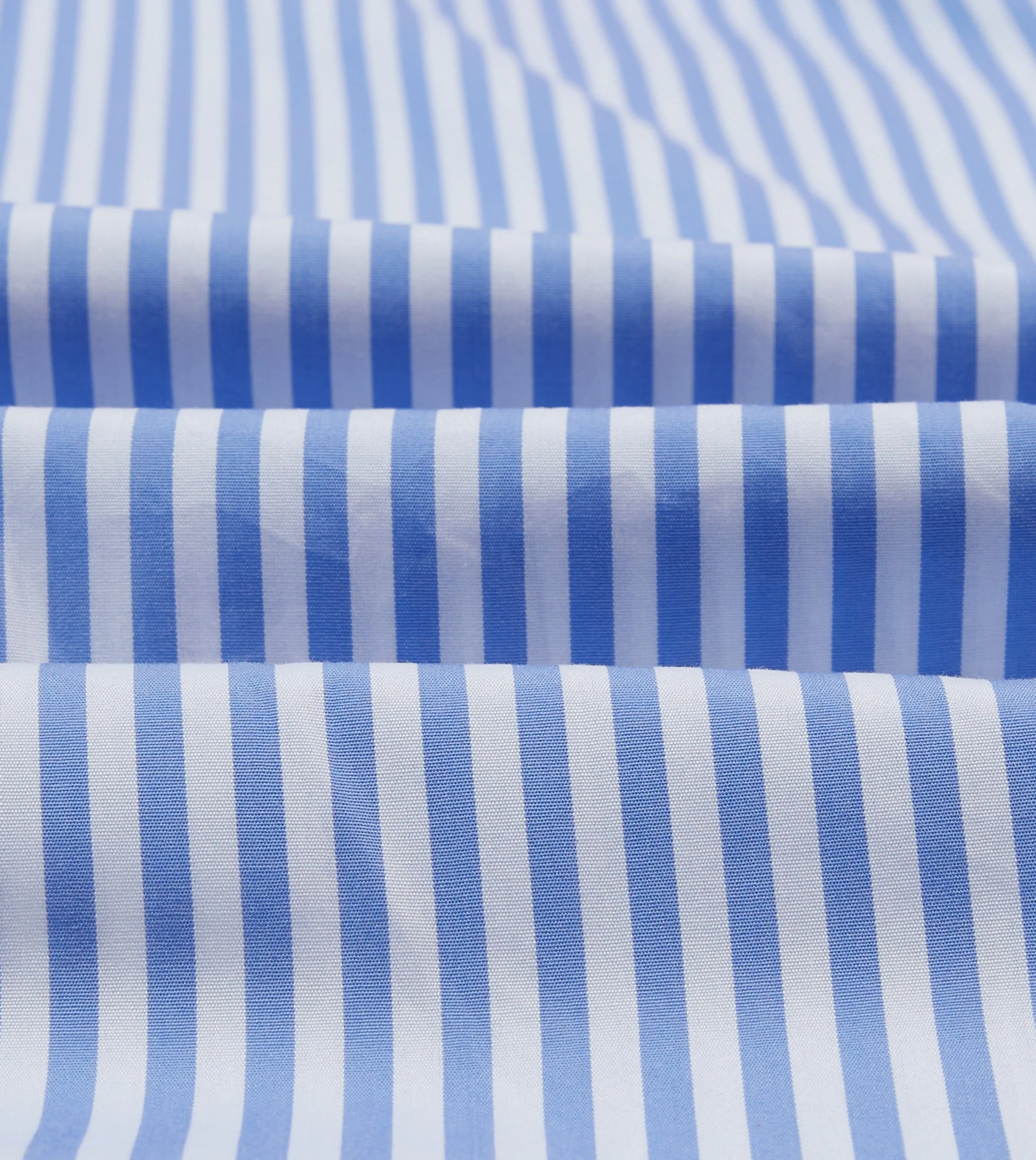 Reinforced Hems Blue Bengal Stripe Cotton Poplin Button-Down Shirt