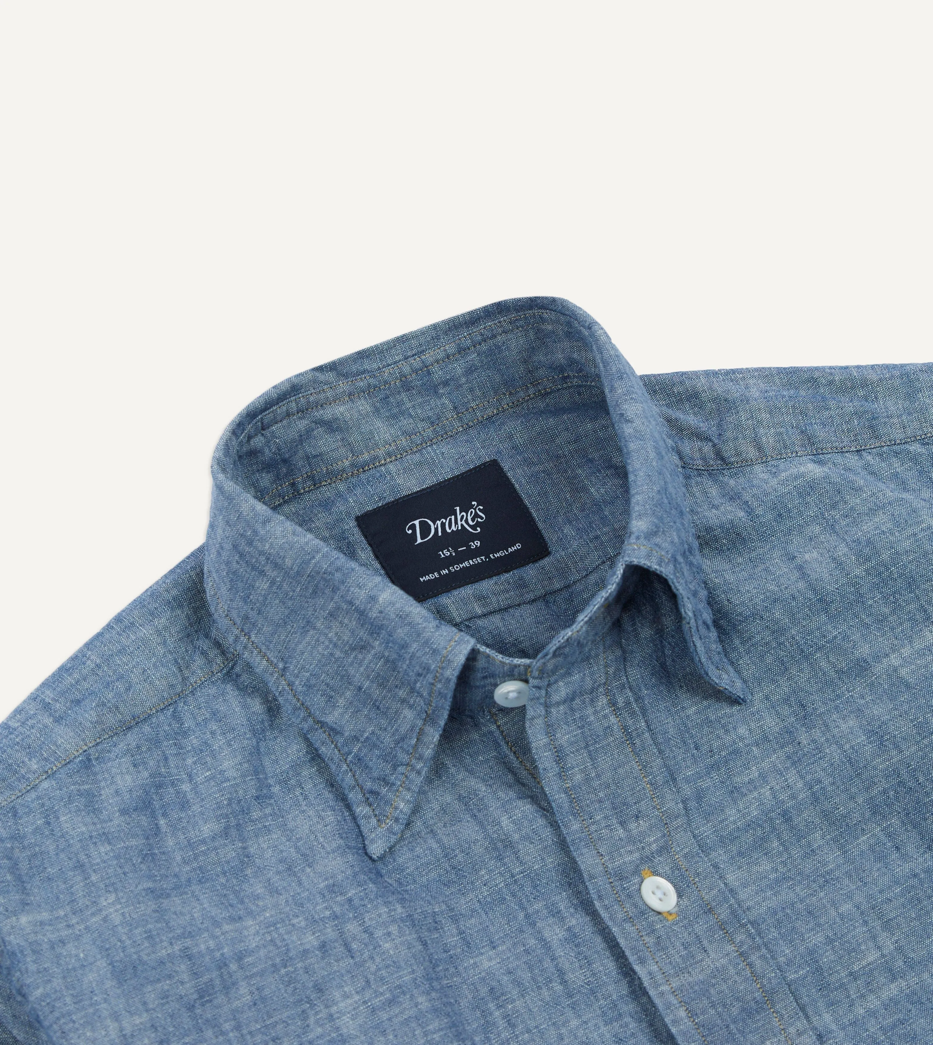 Active Layers Layer Ready Fit Blue Chambray Long Point Collar Shirt