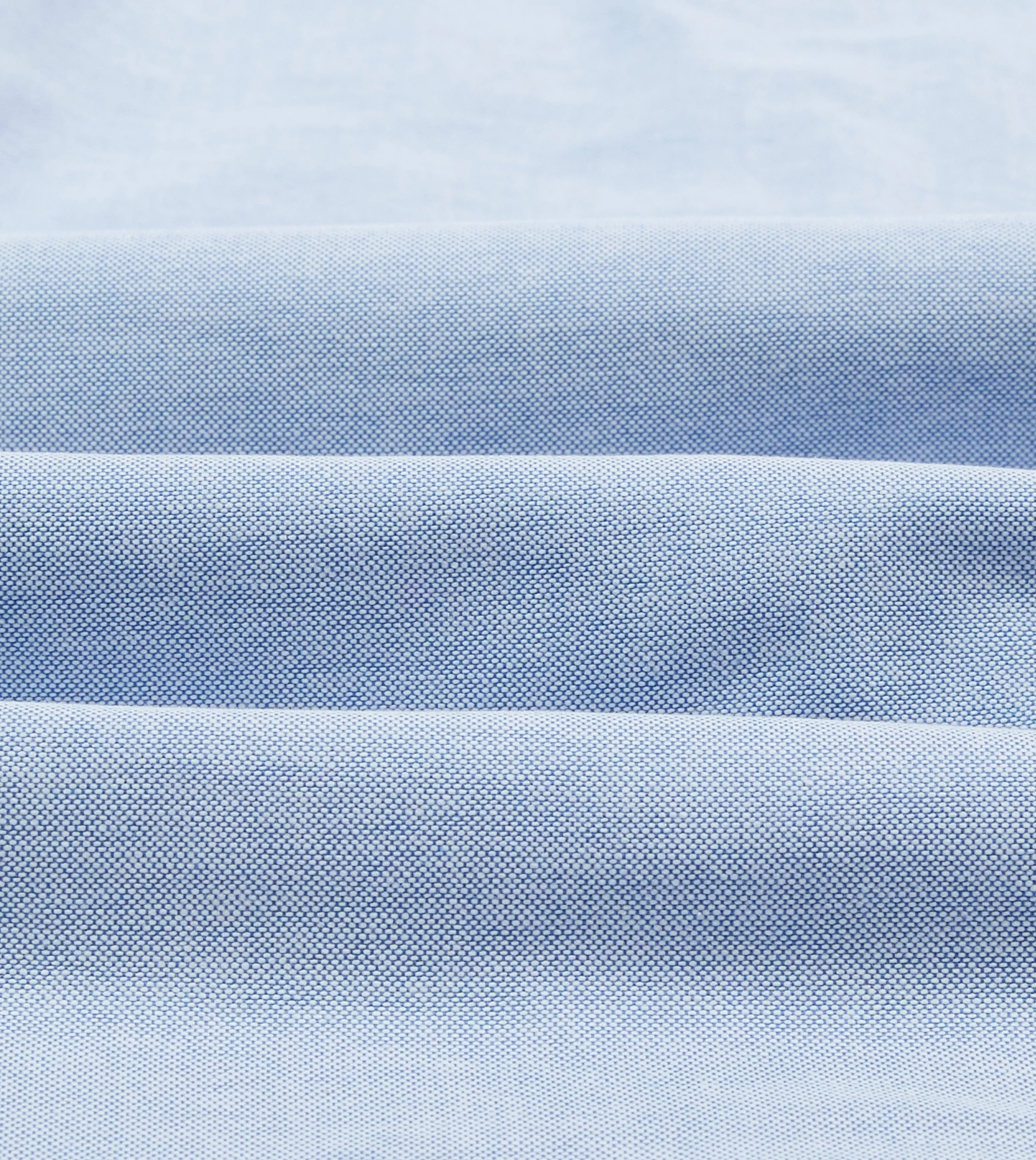 Blue Cotton Oxford Cloth Long Point Collar Shirt Cozy Wear Soft Fit Wear