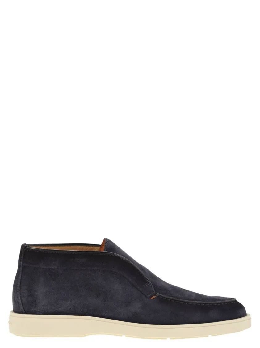 Blue Suede Desert Boot Elegant Shoes Hybrid Setting