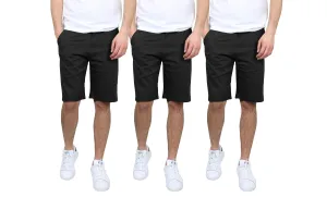 fade - resistant Men's 3Pack Cotton Stretch Chino Shorts