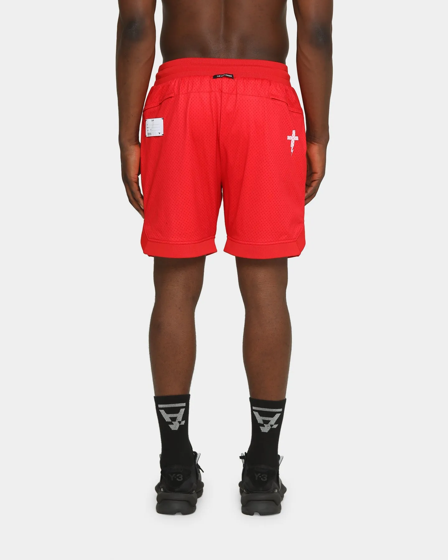 Stain-Resistant The Anti Order A8 Mesh Basketball Shorts Red/White